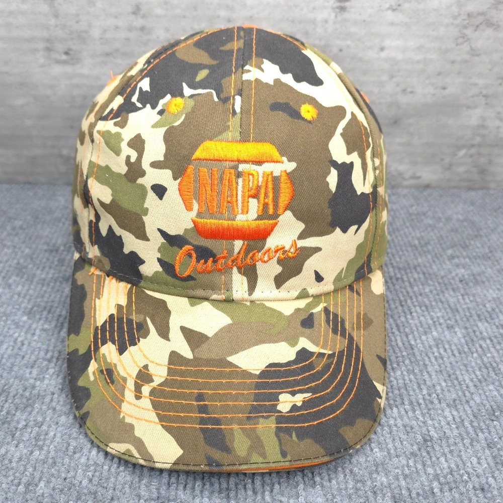 NAPA Outdoors Hat Cap Mens Strap Back Multi Color Camouflage Gorpcore Workwear